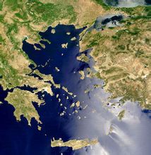 爱琴海卫星照片