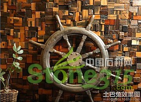 家庭船木马赛克装饰图片