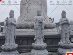 石雕西方三圣图片  寺庙石雕西方三圣雕像图片