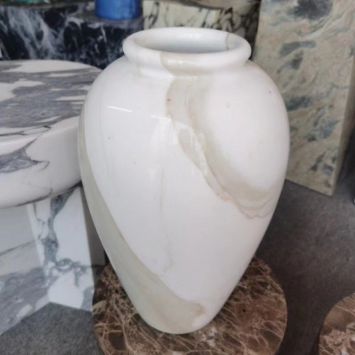 天然大理石异型工艺品花瓶摆件